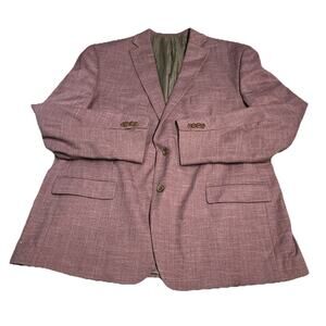 Michael Kors Men Polyester Blend Sport Coat 48L Lined Mauve Pink Business Casual